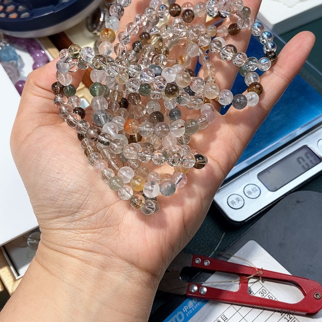 水晶手串未镶嵌小*多宝3条
