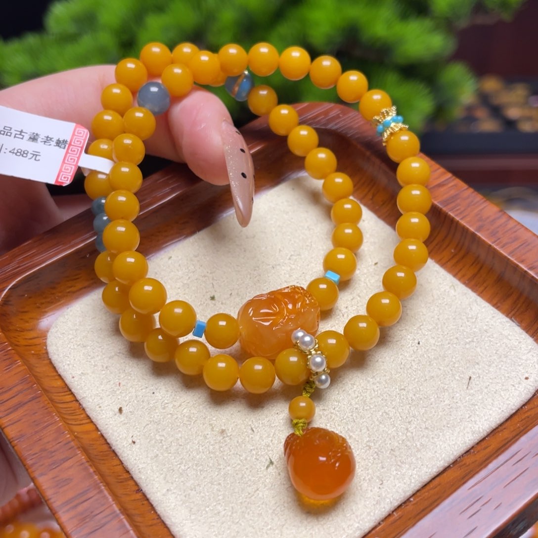 蜜蜡手链未镶嵌手串