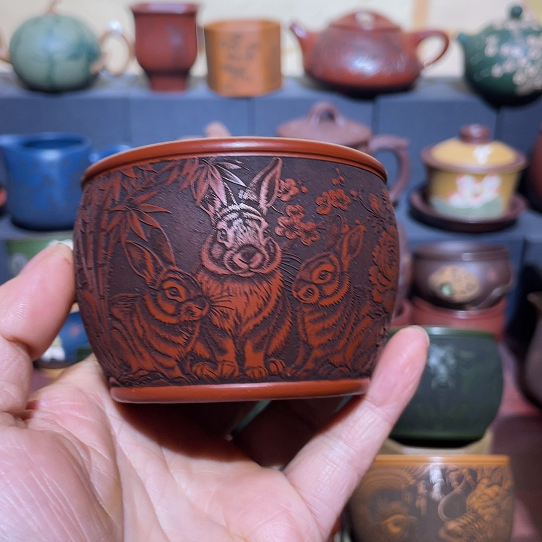 原矿紫砂手工主人杯