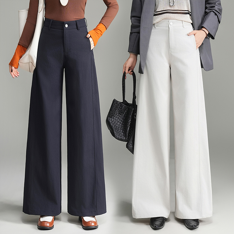 2025网红外穿阔腿裤女秋新款百搭显瘦修身裤子黑色休闲秋冬款女裤
