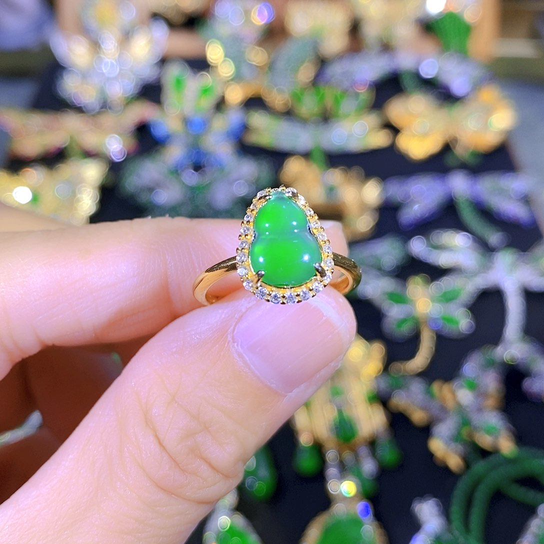 吊坠(不含链)银S925镶嵌翡翠