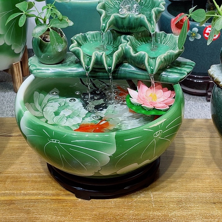 陶景德镇高温流水摆件1111