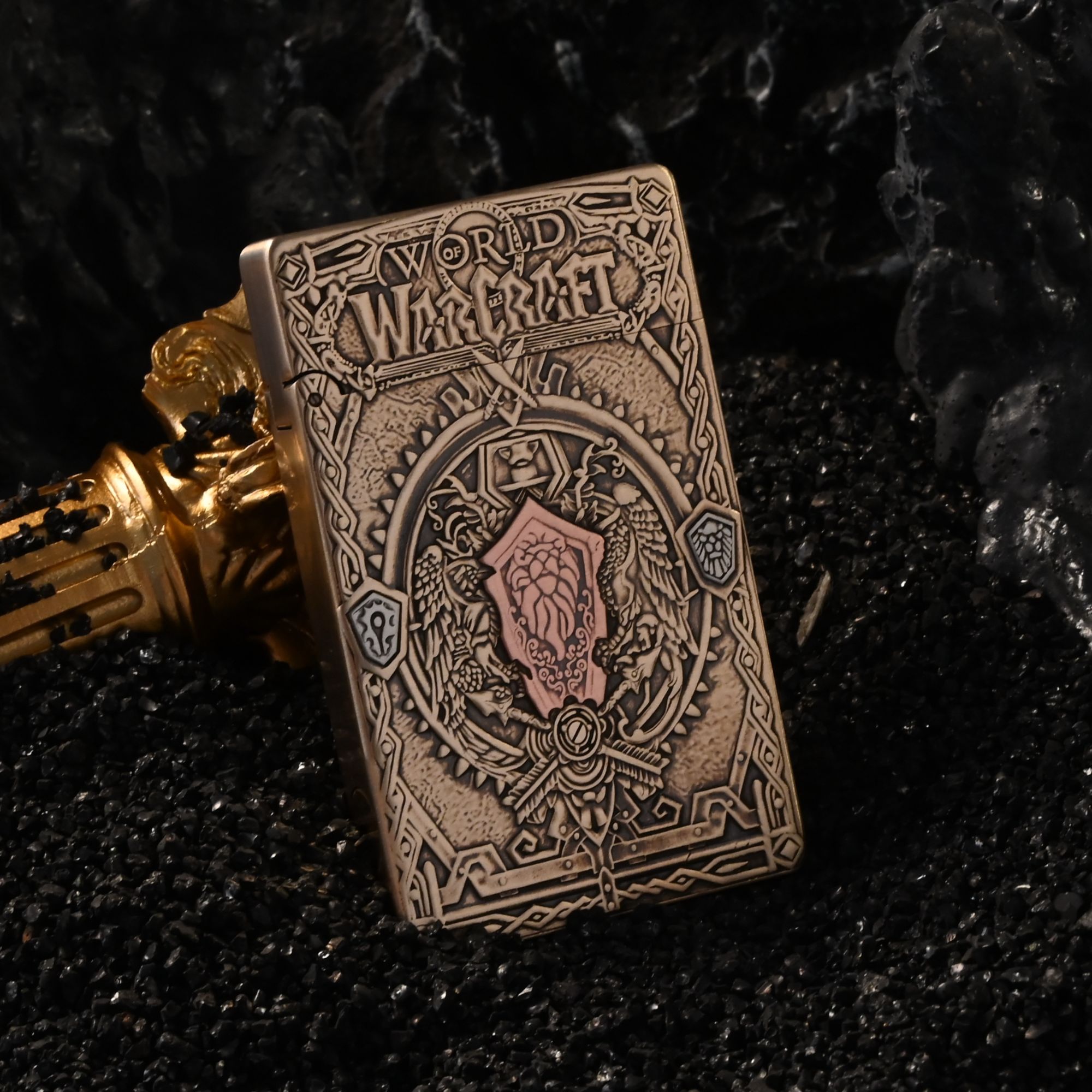 ZORRO佐罗799 【魔兽世界】超薄朗声浮雕镶嵌黄铜男士煤油打火机