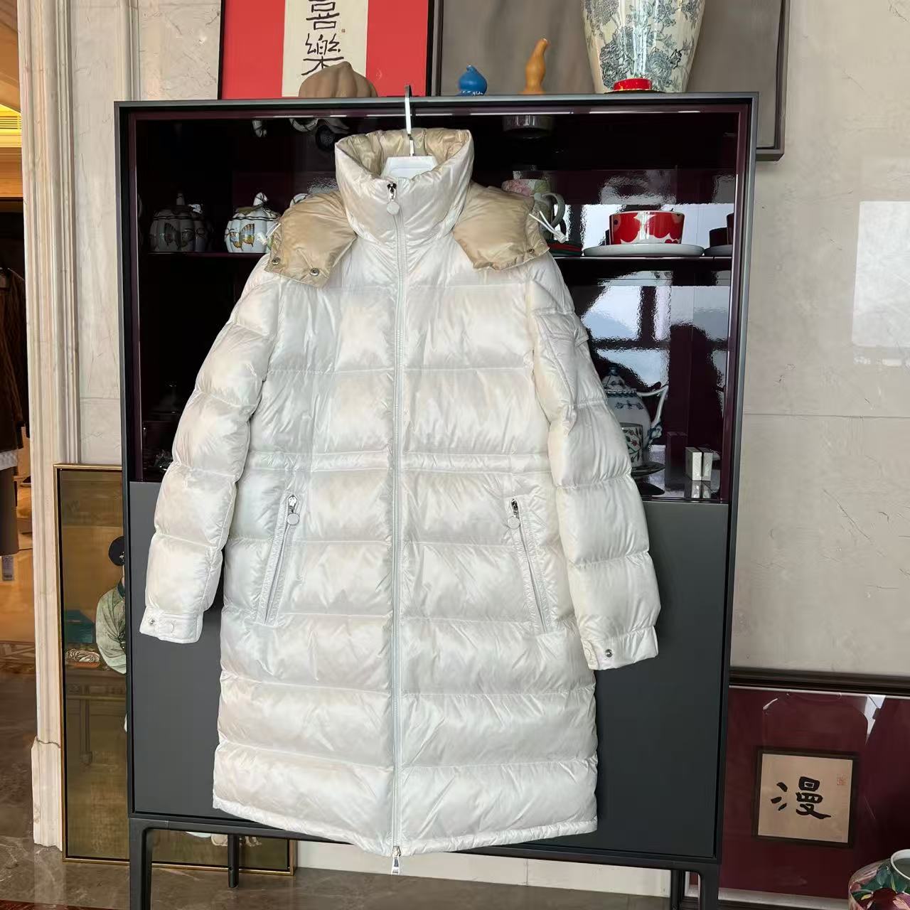 MYL 2025冬季新款锦纶白色鹅绒服羽绒服连帽可拆卸中长款羽绒外套
