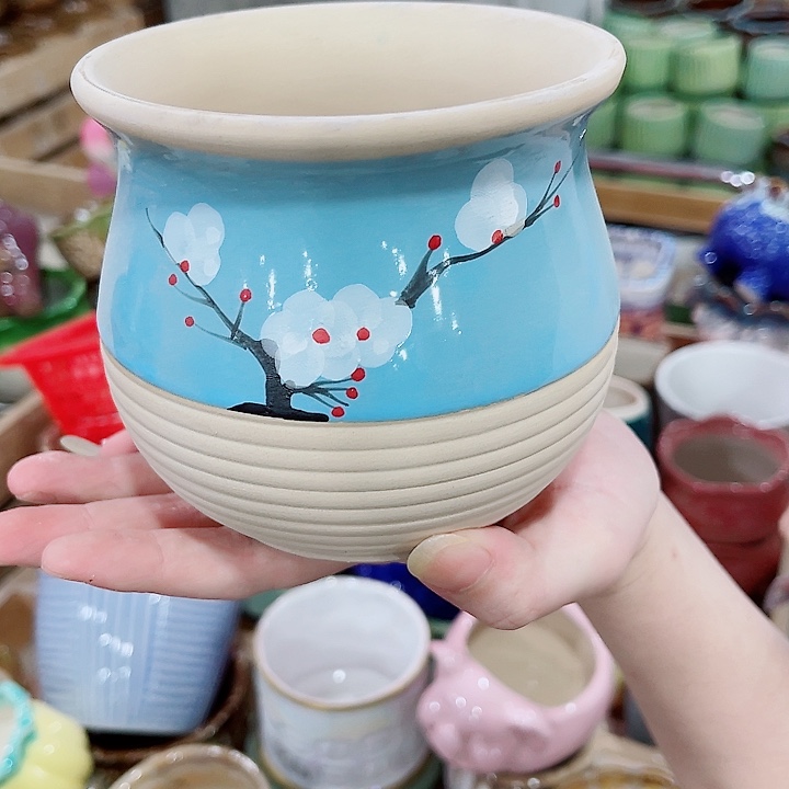 有孔，凑10元包邮陶瓷花盆发货！