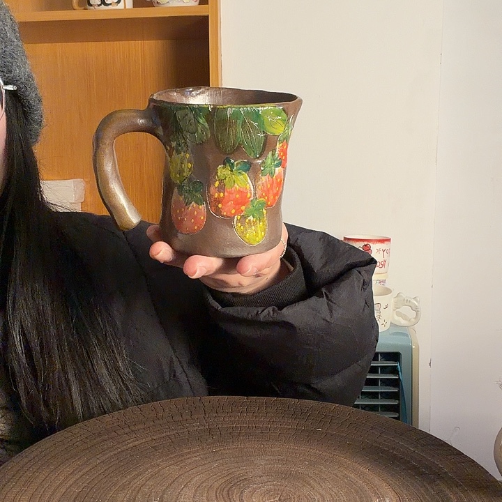 微***雨手捏手绘景德镇陶瓷的