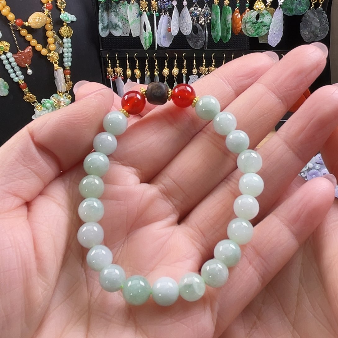 翡翠未镶嵌颈饰代编织