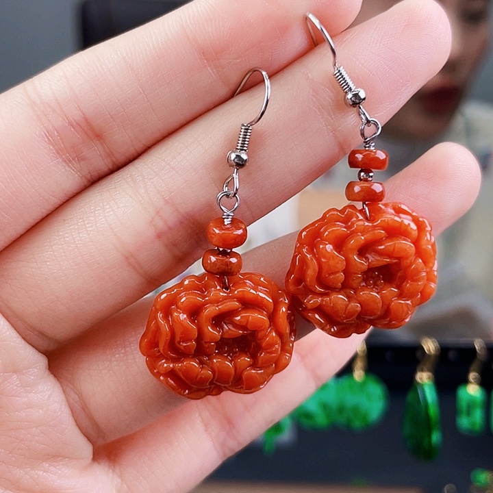 翡翠耳饰未镶嵌饰品