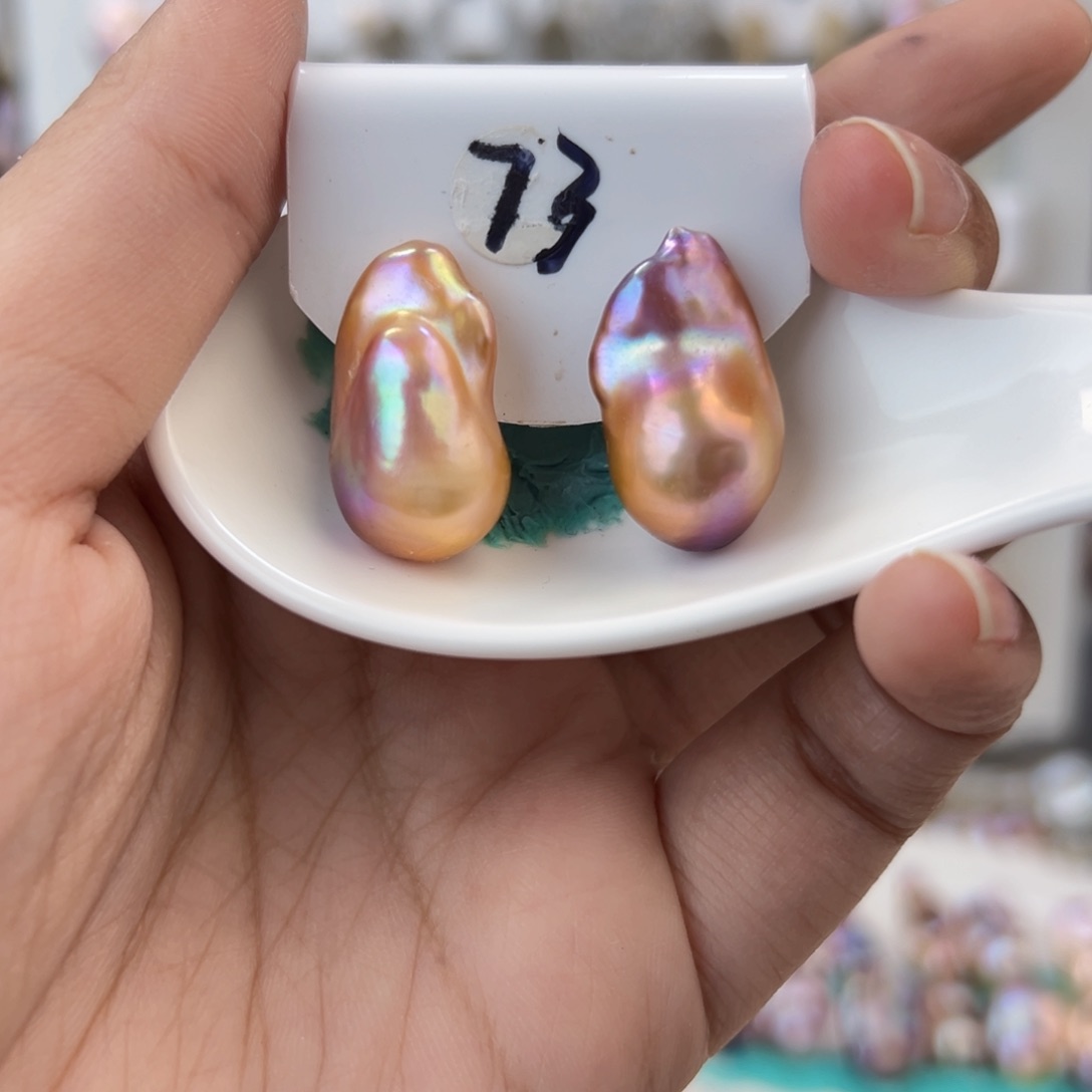 淡水珍珠耳饰银S925镶嵌