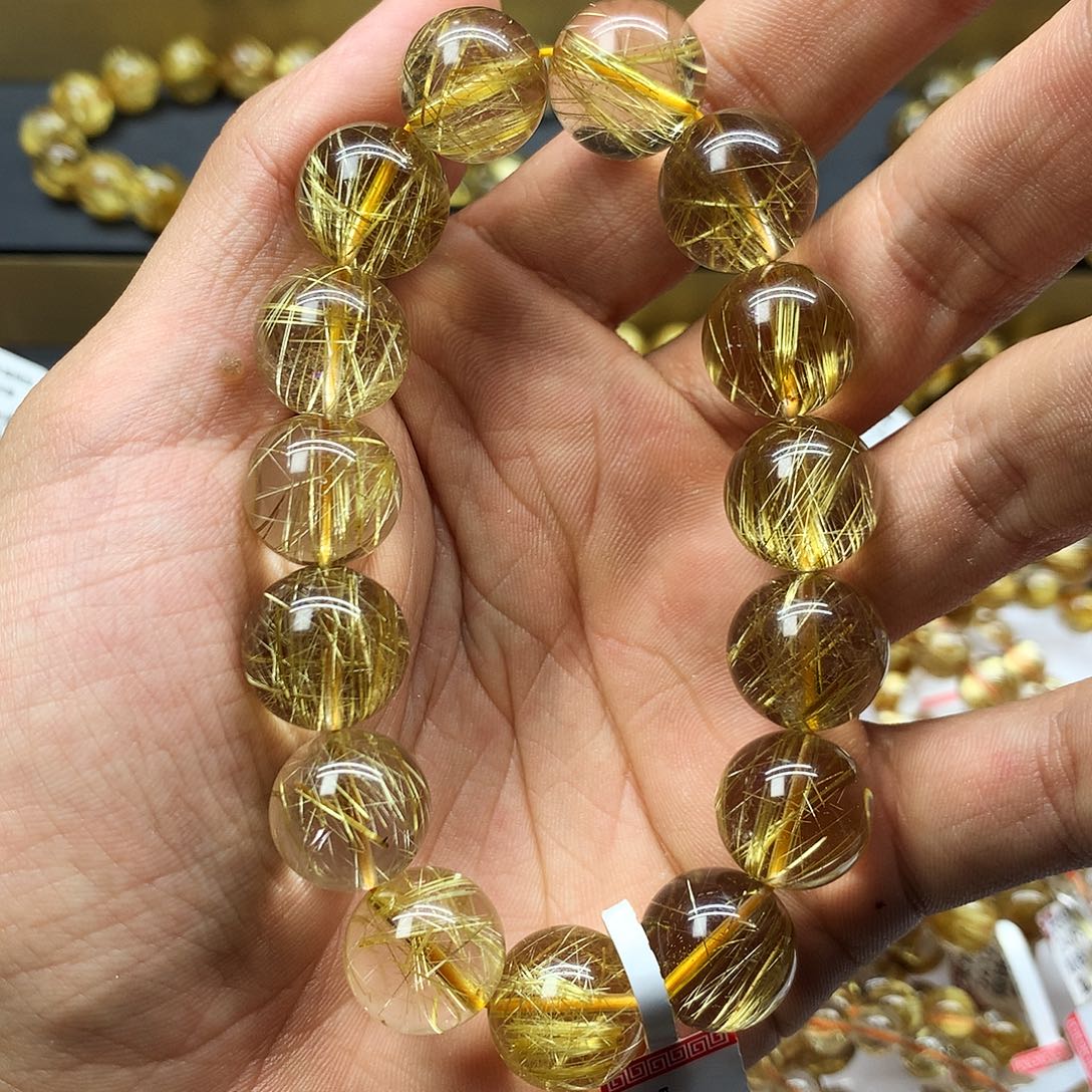 水晶手链未镶嵌金发晶15