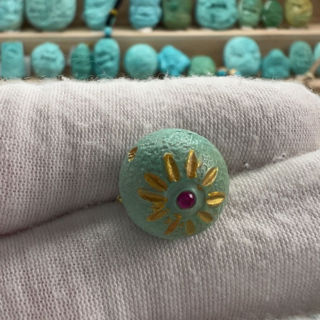 未镶嵌绿松石太阳花13.1mm