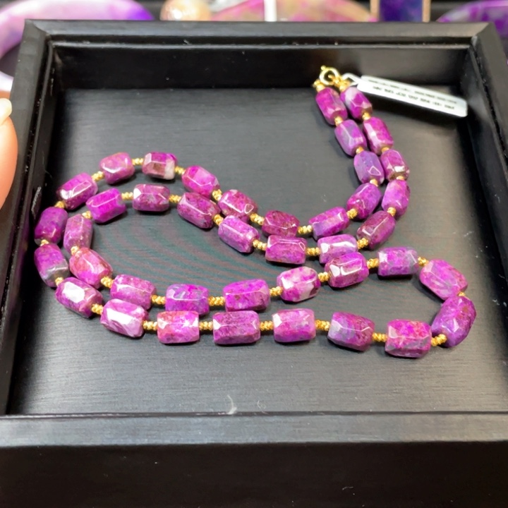 苏纪石（舒俱来）项链18K金镶嵌