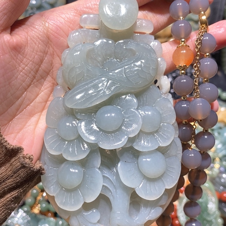 岫玉毛衣链未镶嵌