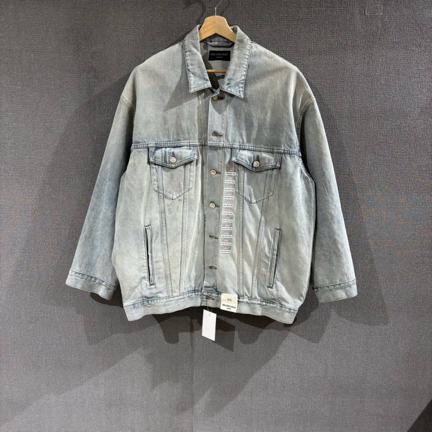 未使用 Balenciaga/巴黎世家 （pm）蓝色牛仔外套 全新1码/0327