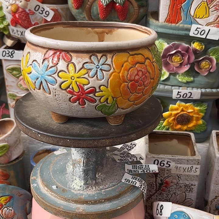 粗陶材质多肉花盆