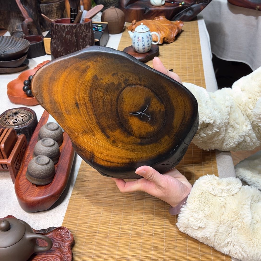 缅甸柚木随形底座