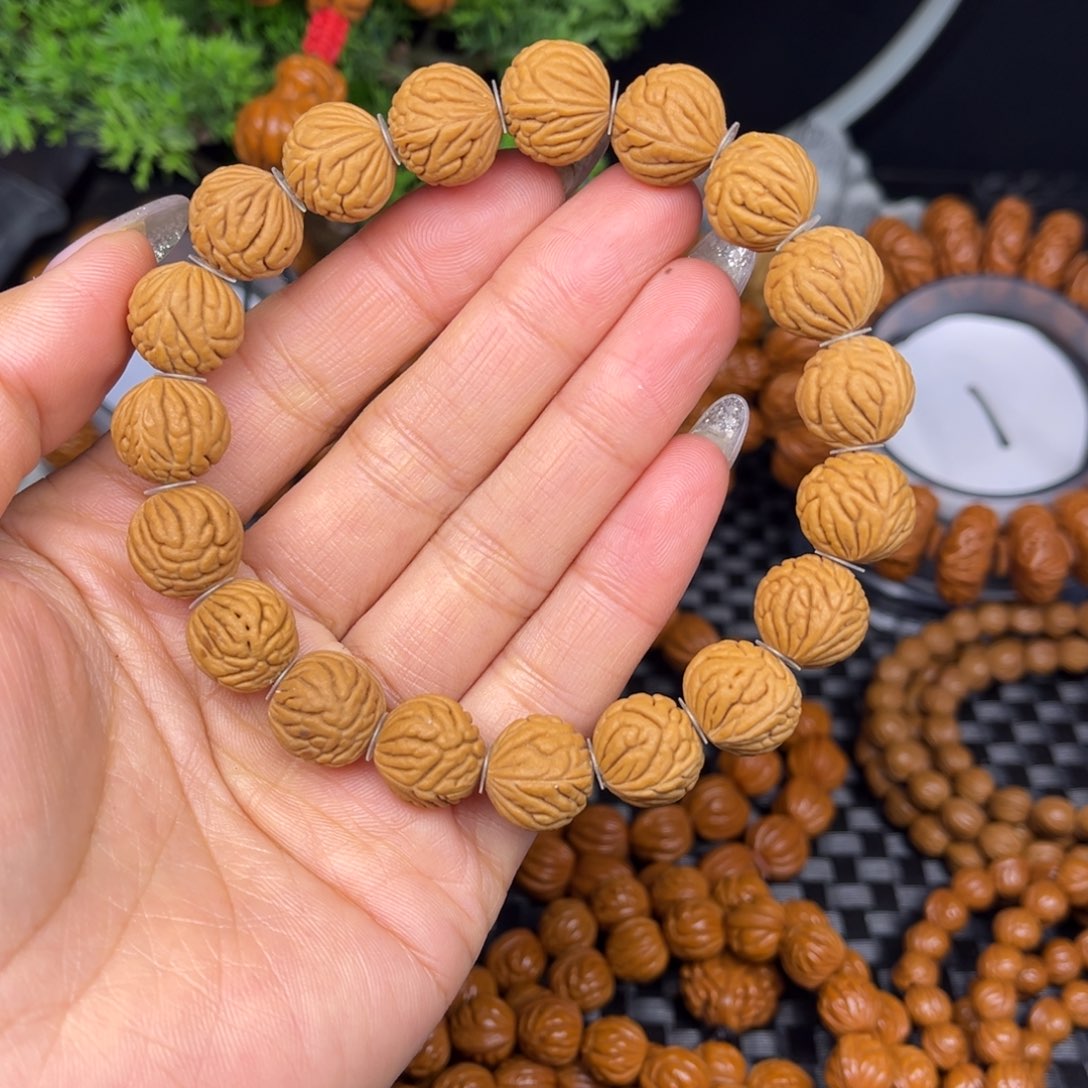 吊坠文玩核桃柳叶纹单圈