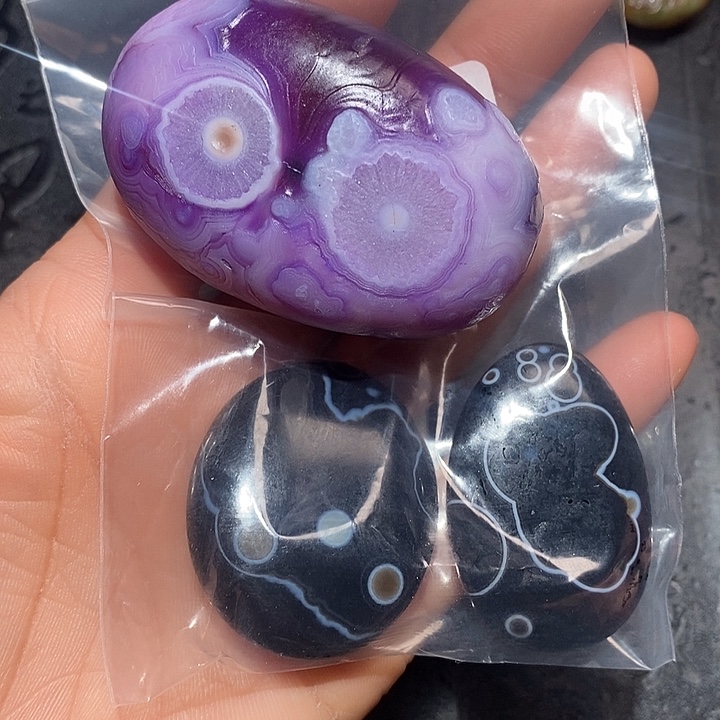 古***息玛瑙/玉髓合金颈饰