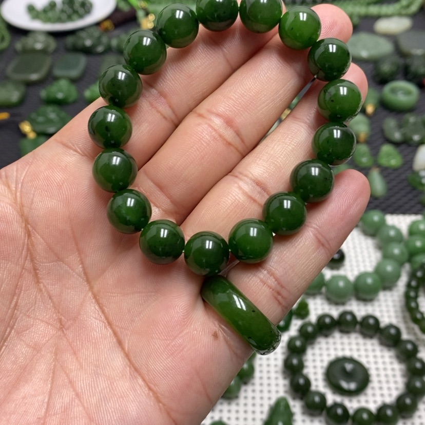 【闪购商品】和田玉（碧玉）手链未镶嵌@*杰