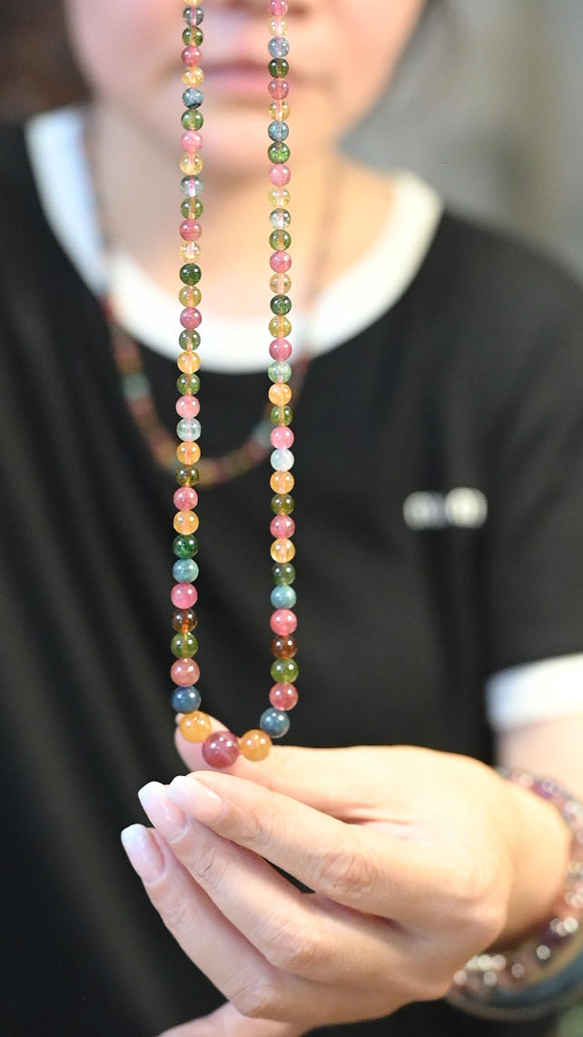 非金属珐琅项链 茶-彩虹塔链-多样性发货