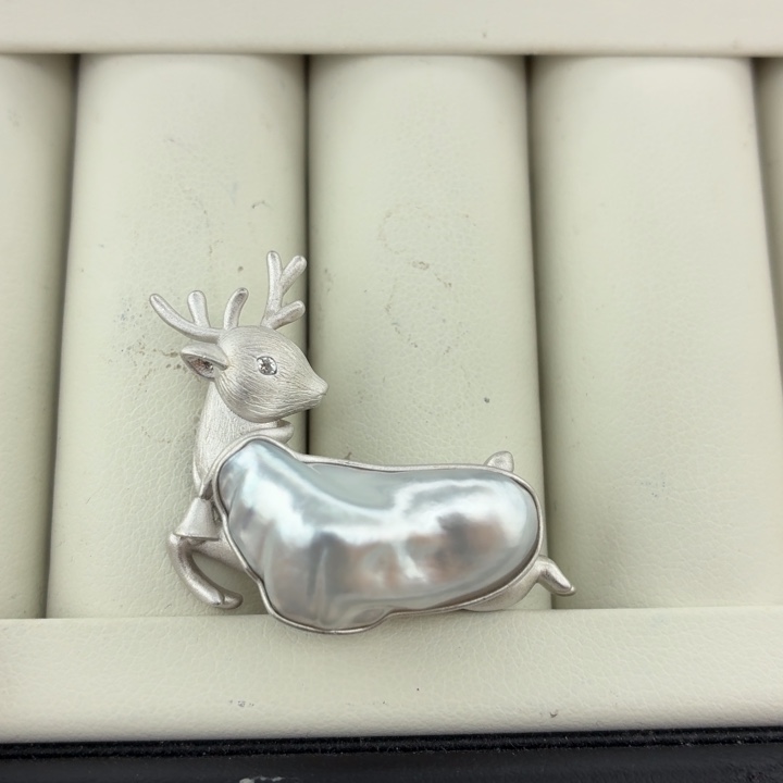 海水珍珠银S925镶嵌颈饰