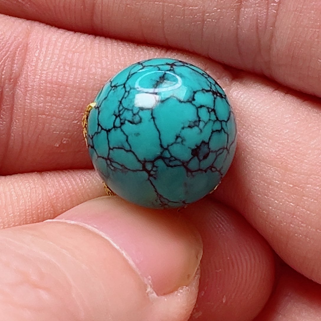 绿松石圆珠14.3未镶嵌