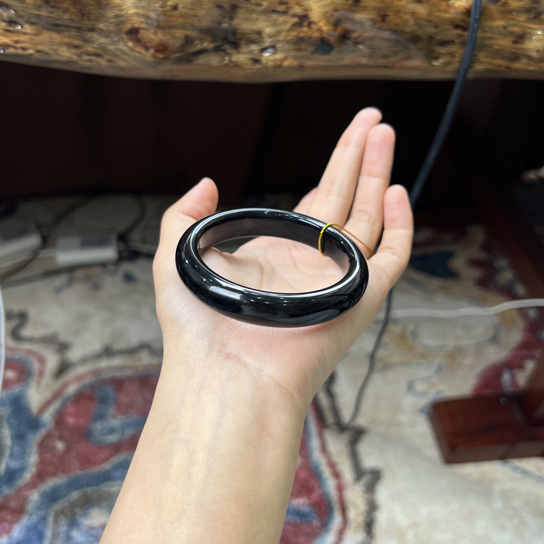 和田玉青海浓郁深烟紫55