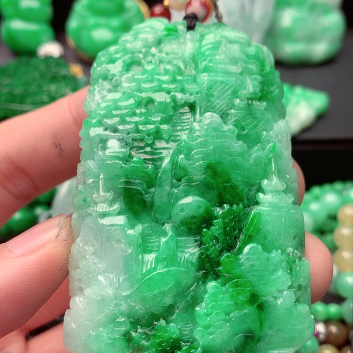 翡翠未镶嵌吊坠(不含链)