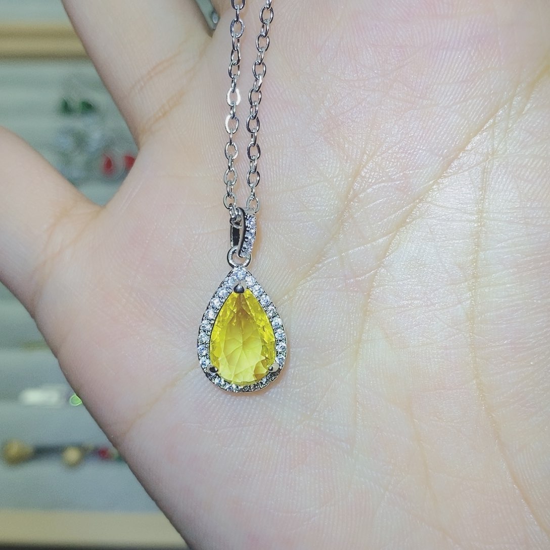 【闪购商品】托帕石耳饰银S925镶嵌