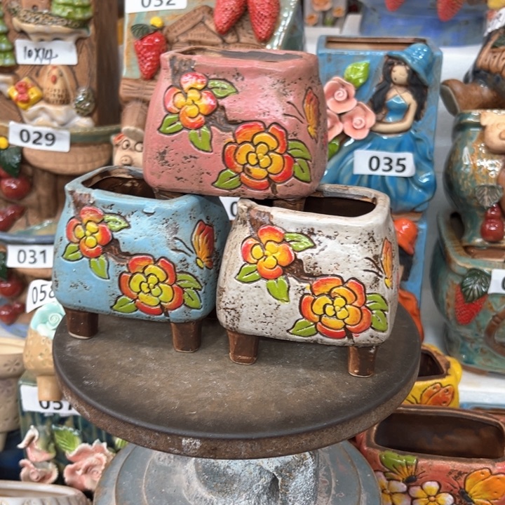 紫砂花盆粗陶材质多肉花盆