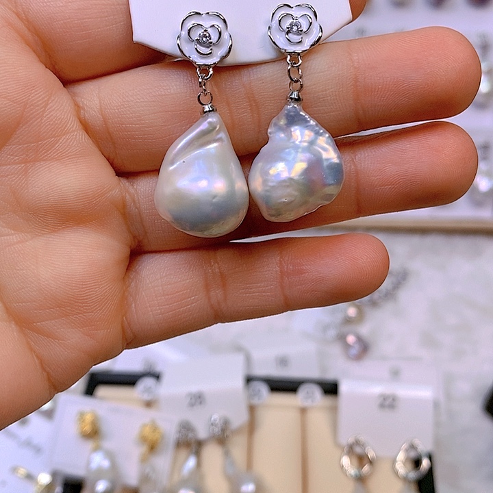 淡水珍珠颈饰合金小***笔