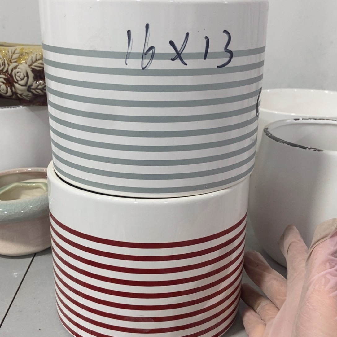 红陶高温陶瓷花盆