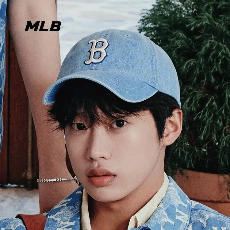 MLB韩国正品牛仔棒球帽百搭款帽子男女同款时尚网红棒球帽遮阳帽