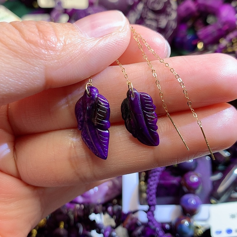 【闪购商品】苏纪石（舒俱来）耳线18K金镶嵌