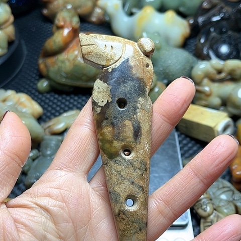 白玉菩提吊坠摆件