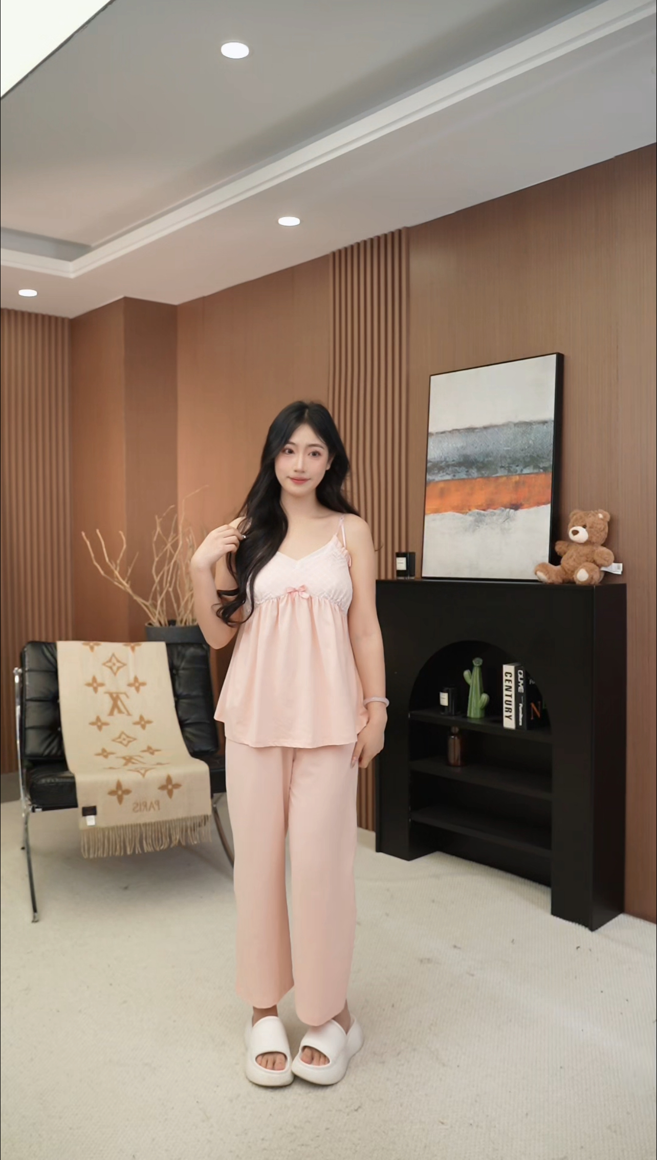 宫廷风纯棉吊带睡衣两件套女春夏女款高级感轻奢风女士家居服套装