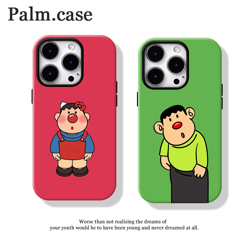 菲林二合一适用华为/oppo/vivo/小米/一加/苹果ins手机壳情侣胖虎