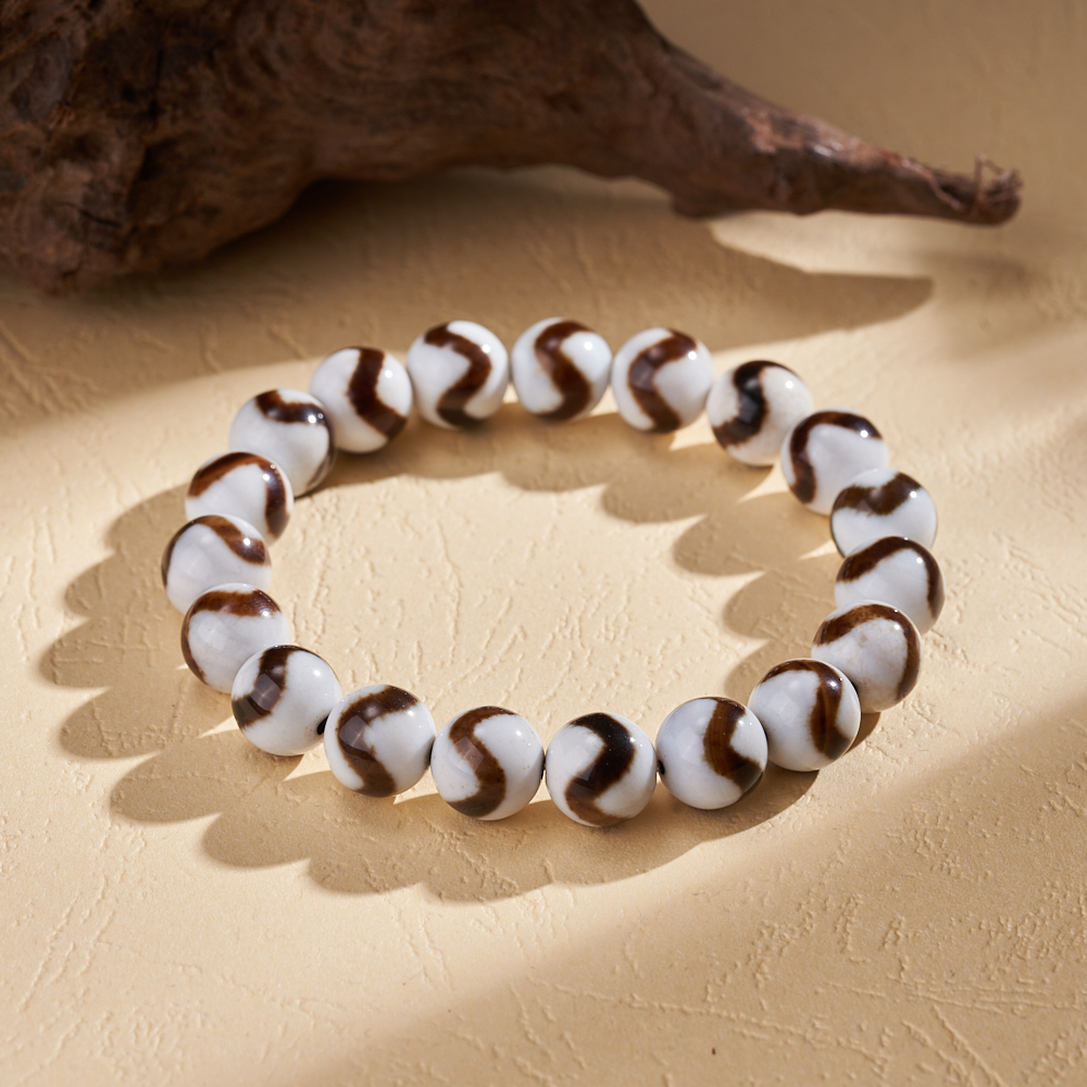 云丹拉姆丨雪域白毫牙牙天珠手串