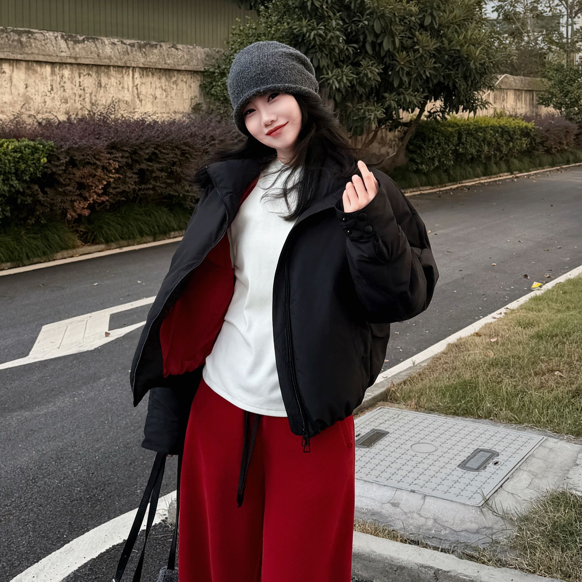 【小红袖】冬季休闲气质百搭时尚宽松显瘦保暖羽绒服-J25421307