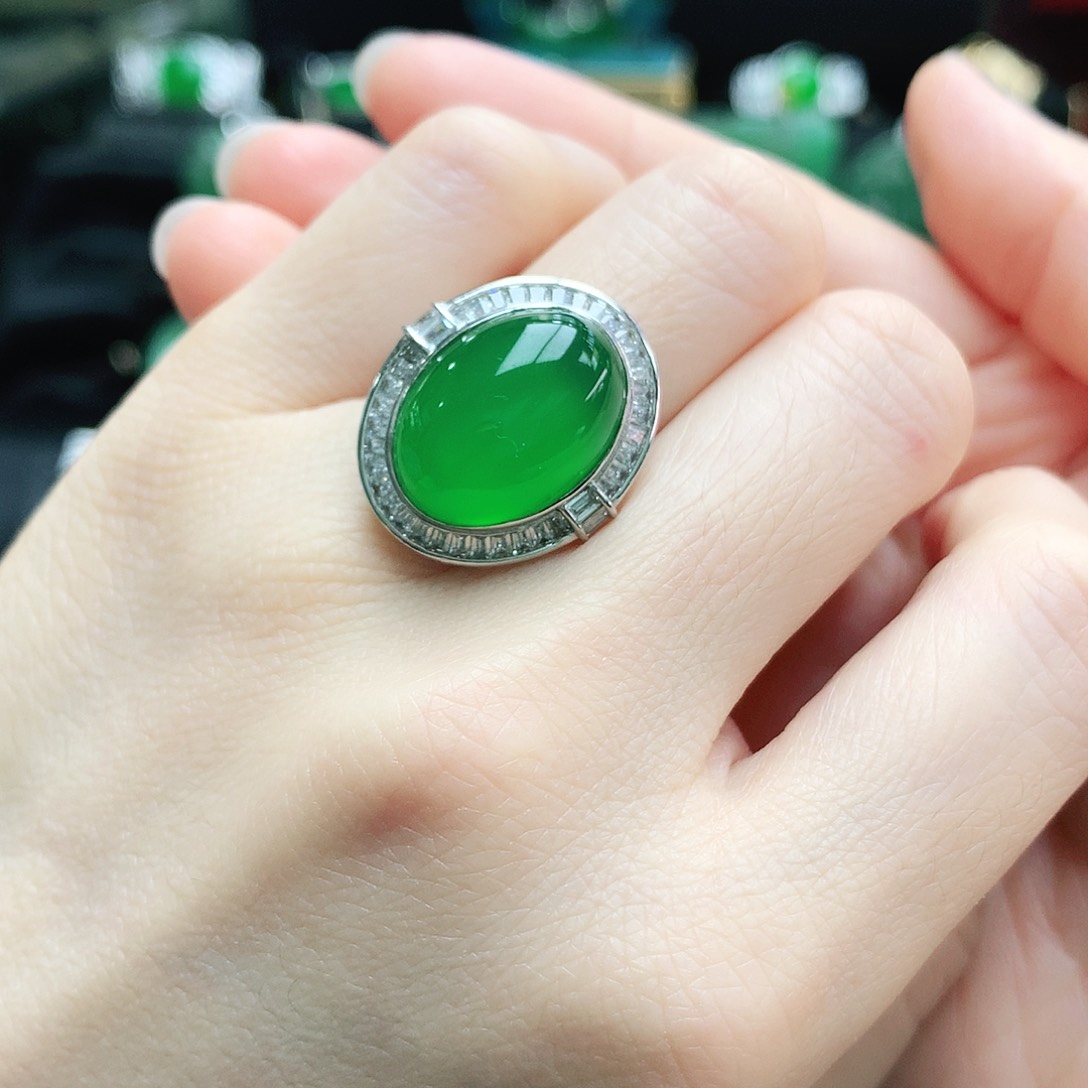 玛瑙/玉髓戒指银S925镶嵌