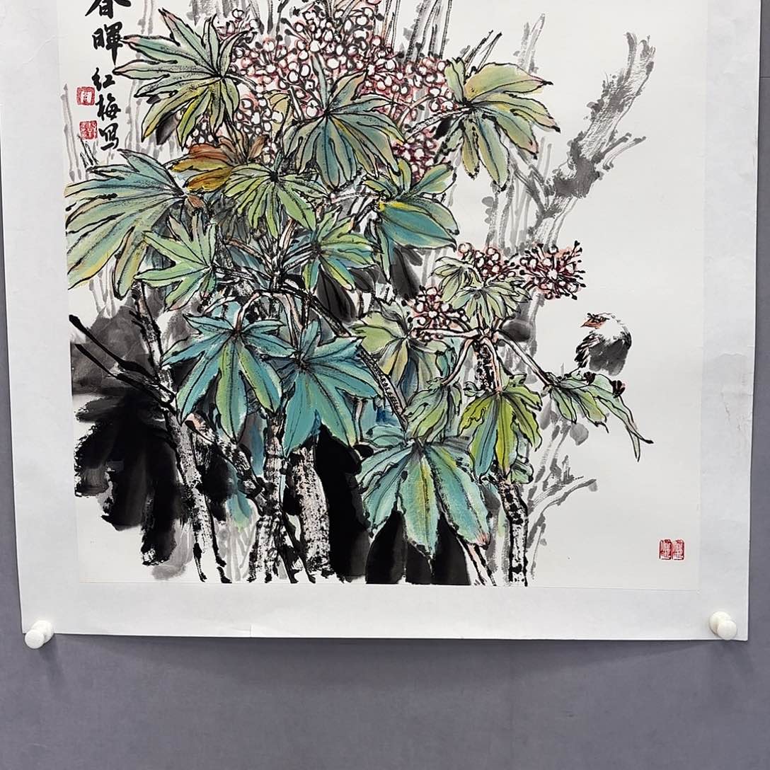 国画艺术家真人手绘