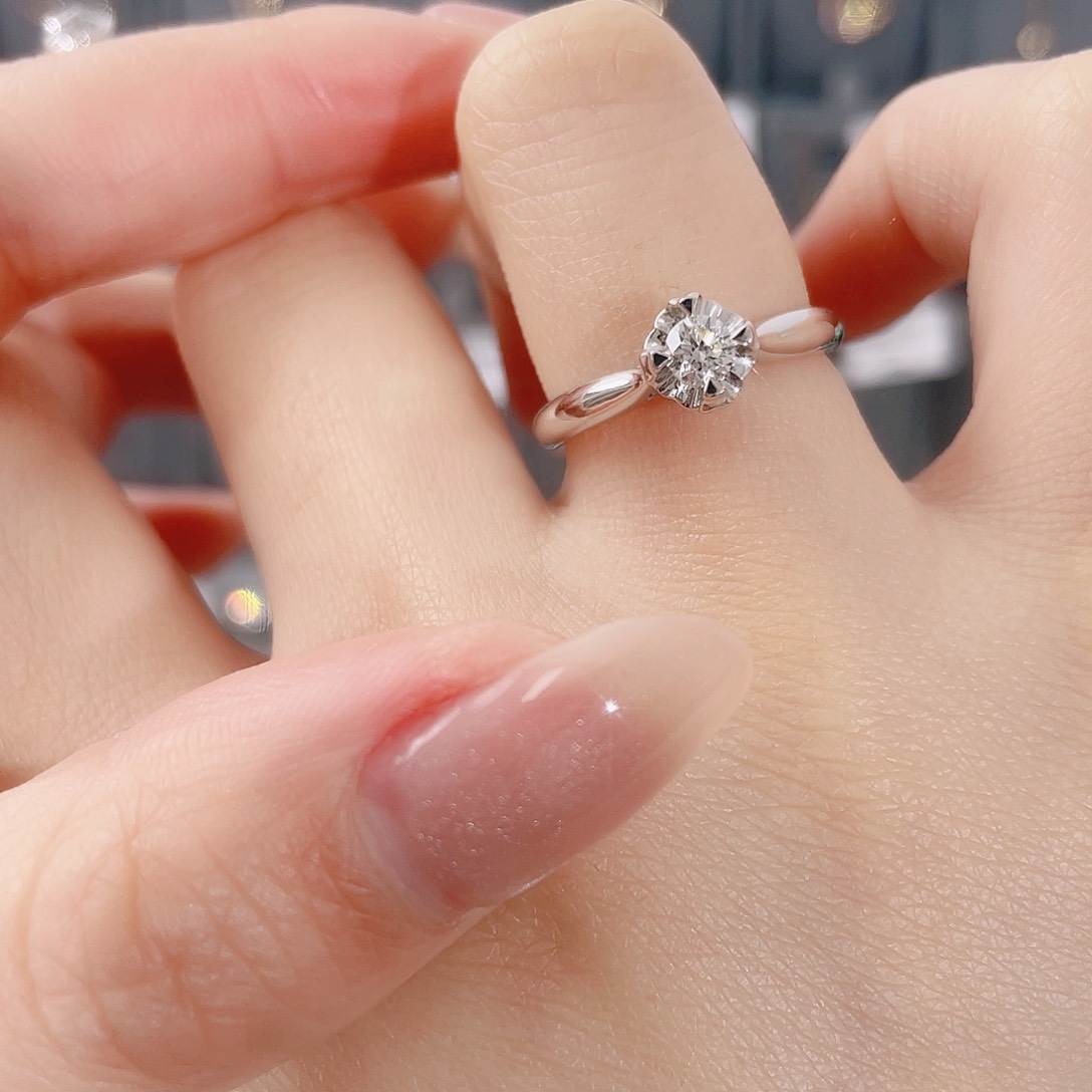 天然钻石戒指/指环铂Pt950镶嵌A18083939