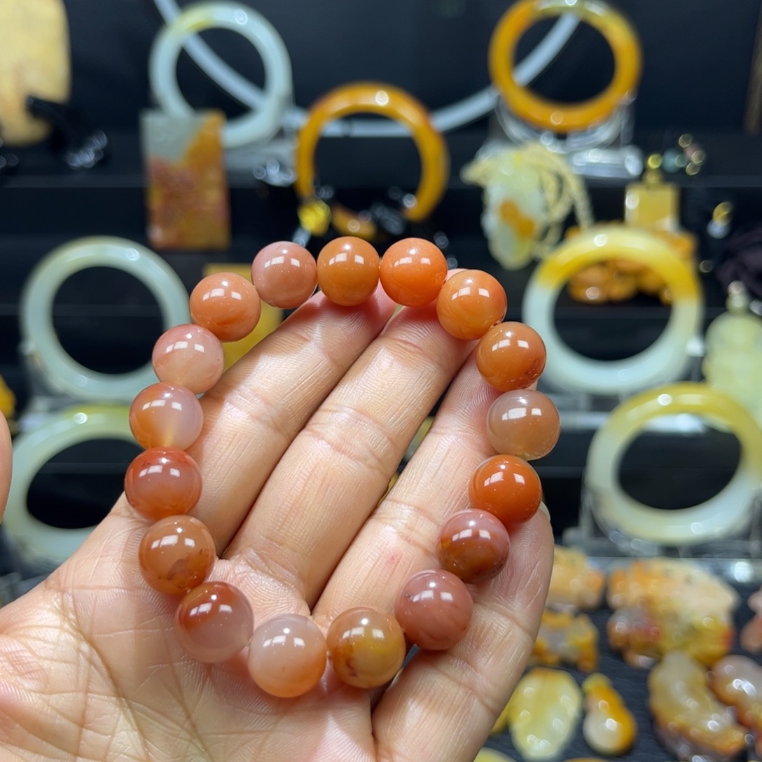 石英质玉（黄龙玉）未镶嵌手链