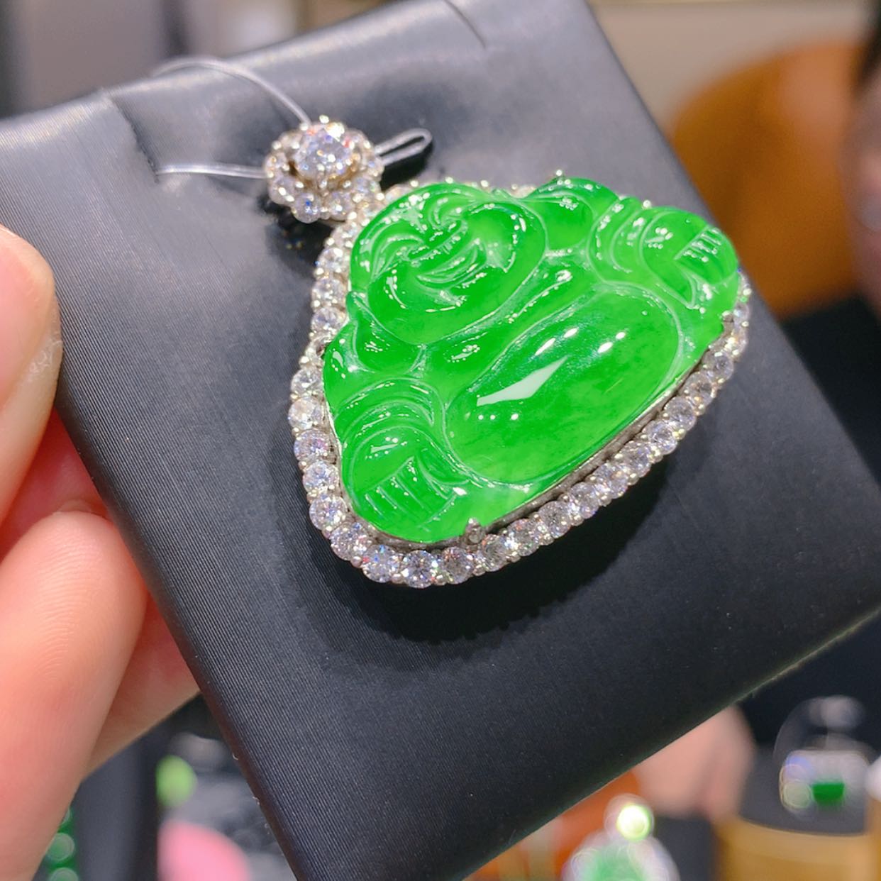 【闪购商品】翡翠颈饰银S925镶嵌5柒姐