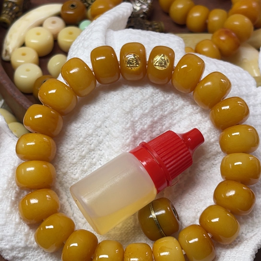 骆驼牙手串/手链1.4矮玉化老料双标