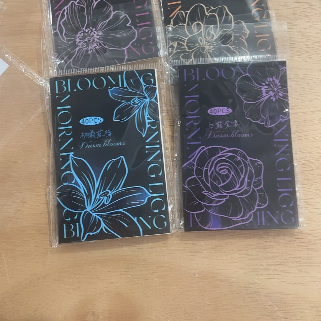 在晨曦中盛放硫酸花朵贴纸4包不重复