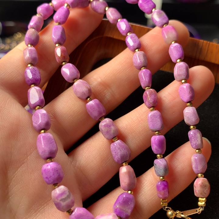 苏纪石（舒俱来）项链18K金镶嵌