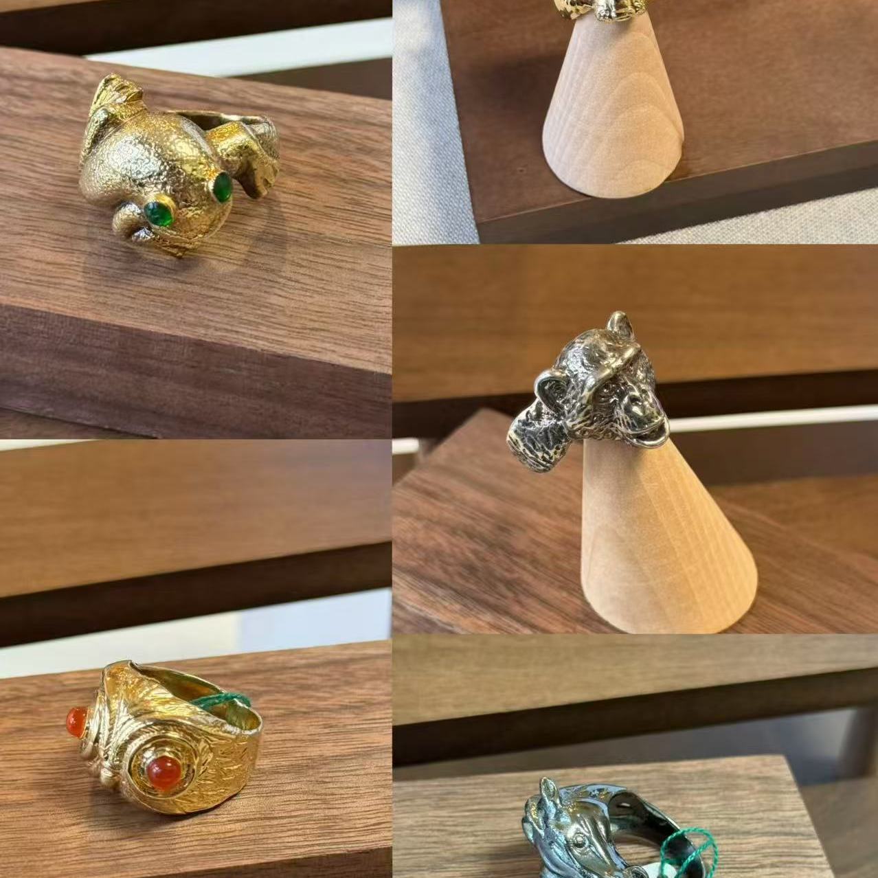 铜合金珐琅戒指 意大利手工饰品 B小众古典动物戒指