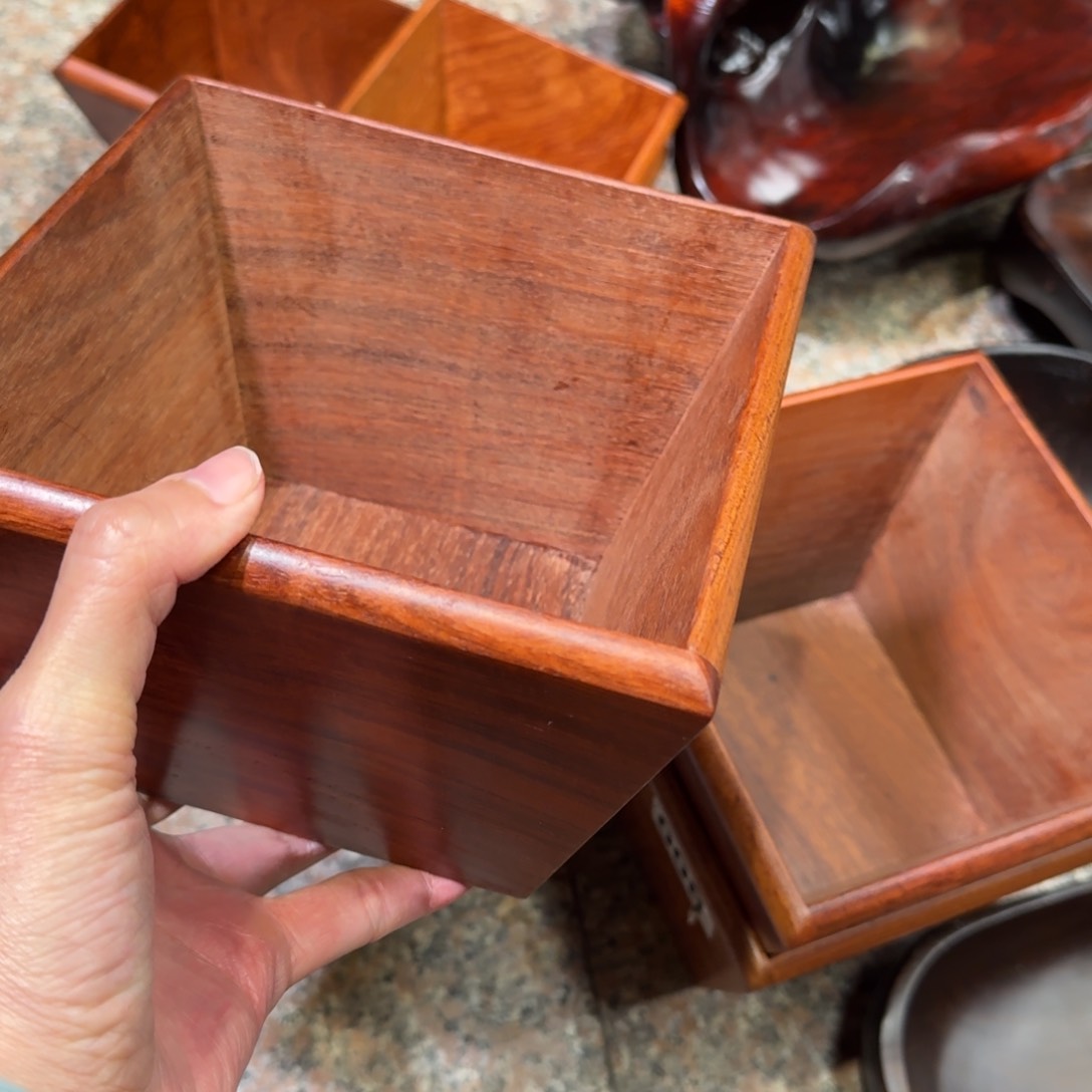 大果紫檀（缅甸花梨）花梨木17公分斗