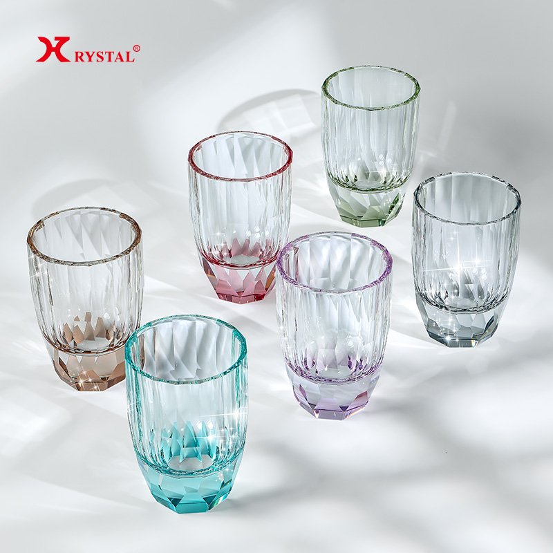 【水杯果汁杯】原创水晶杯  威士忌杯果汁饮料杯家用茶杯洋酒杯网红